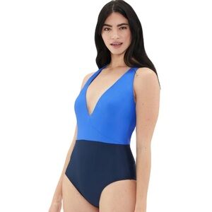 Summersalt Plus Size Calypso One Piece Swimsuit in Blue, size 22